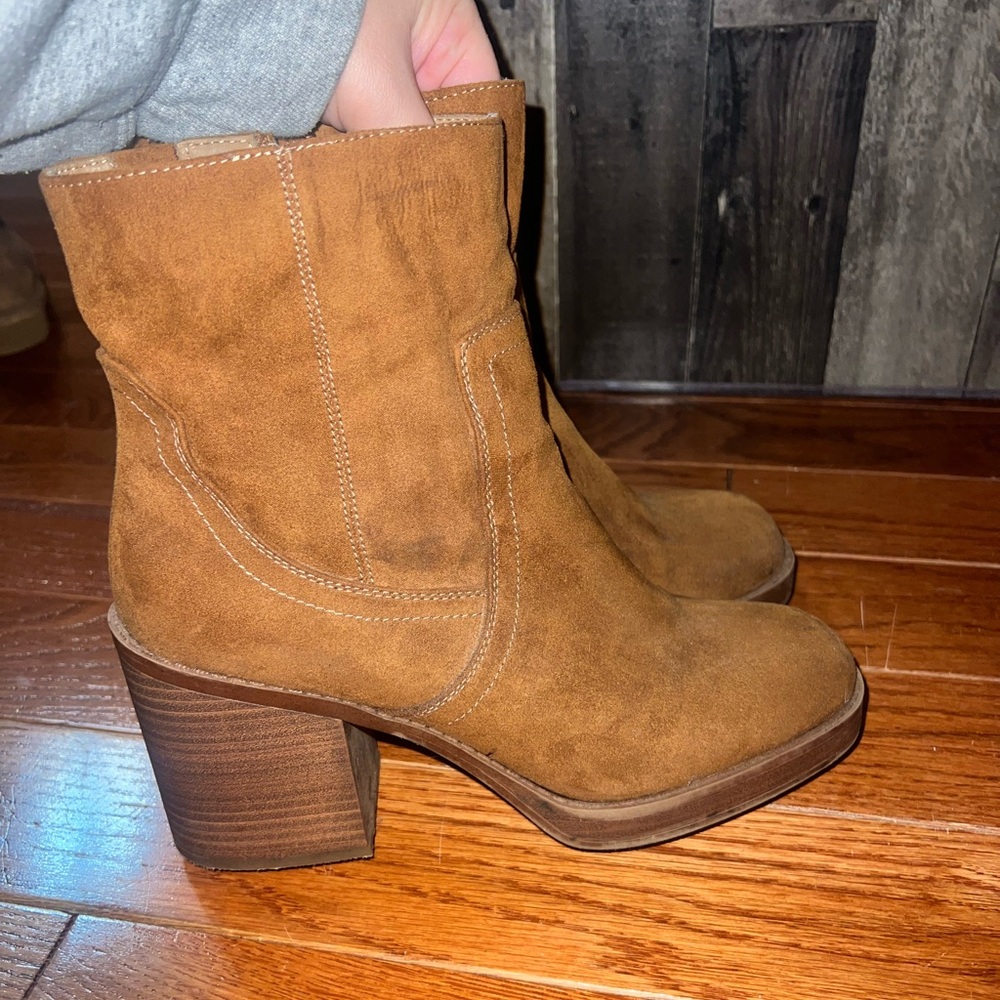 Brown booties